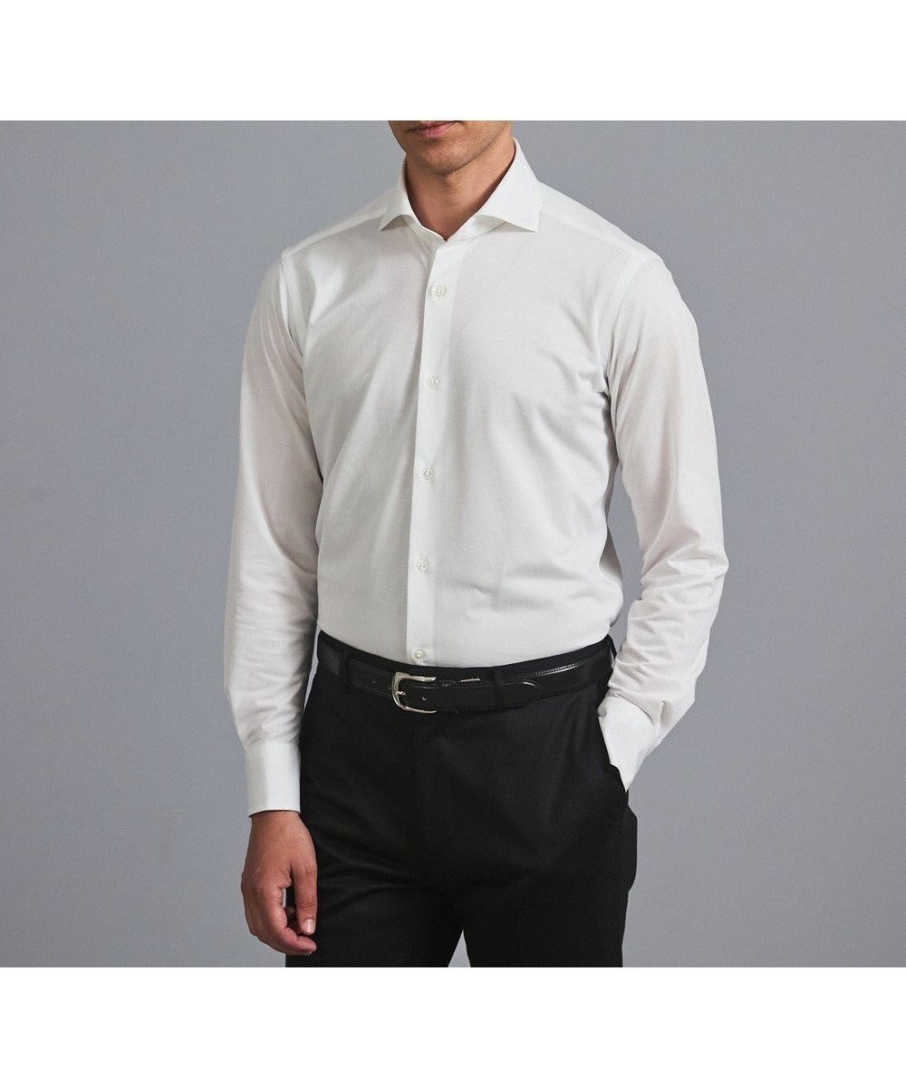 【五大陸/gotairiku / MEN】の【ストレッチ/洗える】Albini ジャージ シャツ_ カッタウェイカラー インテリア・キッズ・メンズ・レディースファッション・服の通販 founy(ファニー) ファッション Fashion メンズファッション Fashion for Men トップス・カットソー Cut & Sew Tops メンズシャツ Shirts イタリア Italy インナー Innerwear ウォッシャブル Machine Washable 洗える Machine Washable ストレッチ Stretch, Stretchy Fabric スーツ Suit, Formalwear ドレス Dress, One-Piece フィット Fit, Slim Fit レギュラー Regular, Standard Fit A/W・秋冬 Autumn/Winter 日本製 Made In Japan ホワイト系|ID: prp329100004853644 ipo3291000000035660770