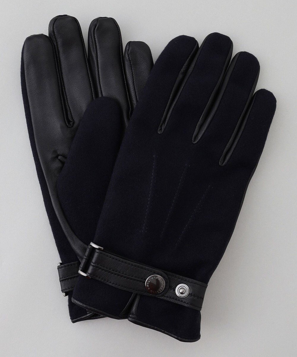 【五大陸/gotairiku / MEN】の【スマホ対応】DRAGO/ドラゴ ウールシープレザーコンビ グローブ_無地 インテリア・キッズ・メンズ・レディースファッション・服の通販 founy(ファニー) 　ファッション　Fashion　メンズファッション　Fashion for Men　イタリア　Italy　スマート　Smart, Elegant　無地　Plain, Solid Color　A/W・秋冬　Autumn/Winter　ビジネス 仕事 通勤　Business / Work / Commuting　ネイビー系8|ID: prp329100004853661 ipo3291000000035661389