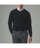 【五大陸/gotairiku / MEN】のオリジナル設計【洗える/チクチクしにくい/ピリングしにくい】イタリア糸 ハイゲージ Vネックニット_WOOL100% ブラック系|ID: prp329100004853675 ipo3291000000035661985