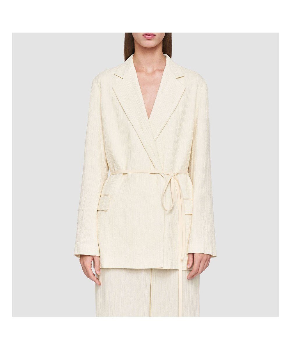 【ジョゼフ/JOSEPH】のプリーツジャガード ジャケット インテリア・キッズ・メンズ・レディースファッション・服の通販 founy(ファニー) 　ファッション　Fashion　レディースファッション　Fashion for Women　アウター　Coat / Outerwear Collection　レディースジャケット・軽アウター　Jackets　テーラードジャケット / 通勤・きれいめスタイル　Tailored Jackets & Blazers　ジャカード／ジャガード　Jacquard, Woven Pattern　ジャケット　Jacket, Outerwear　スリム　Slim, Slim Fit　ダブル　Double, Double-Breasted　プリーツ　Pleats, Pleated　ラグジュアリー　Luxury, Elegant　エレガント 上品　Elegant　夏　Summer　春　Spring　S/S・春夏　SS, Spring/Summer, Warm Season　軽量　Lightweight, Ultra Light　Seashell|ID: prp329100004853677 ipo3291000000035662090