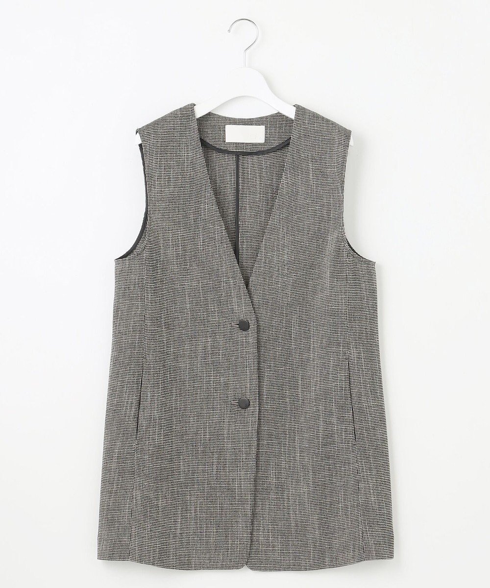 【自由区/JIYU-KU】の【洗える】ライトカラミミドル丈 ジレ インテリア・キッズ・メンズ・レディースファッション・服の通販 founy(ファニー) ファッション Fashion レディースファッション Fashion for Women アウター Coat / Outerwear Collection トップス・カットソー Cut & Sew Tops ベスト&ジレ / 重ね着スタイル Vests & Gilets シンプル Simple, Minimal トレンド Trend, Trending Now バランス Balance, Style Balance ベスト Vest, Waistcoat ボトム Bottoms, Lower Wear ミドル Middle Length, Mid Height 夏 Summer 春 Spring S/S・春夏 SS, Spring/Summer, Warm Season 洗える Machine Washable モノトーン|ID: prp329100004853682 ipo3291000000035662389