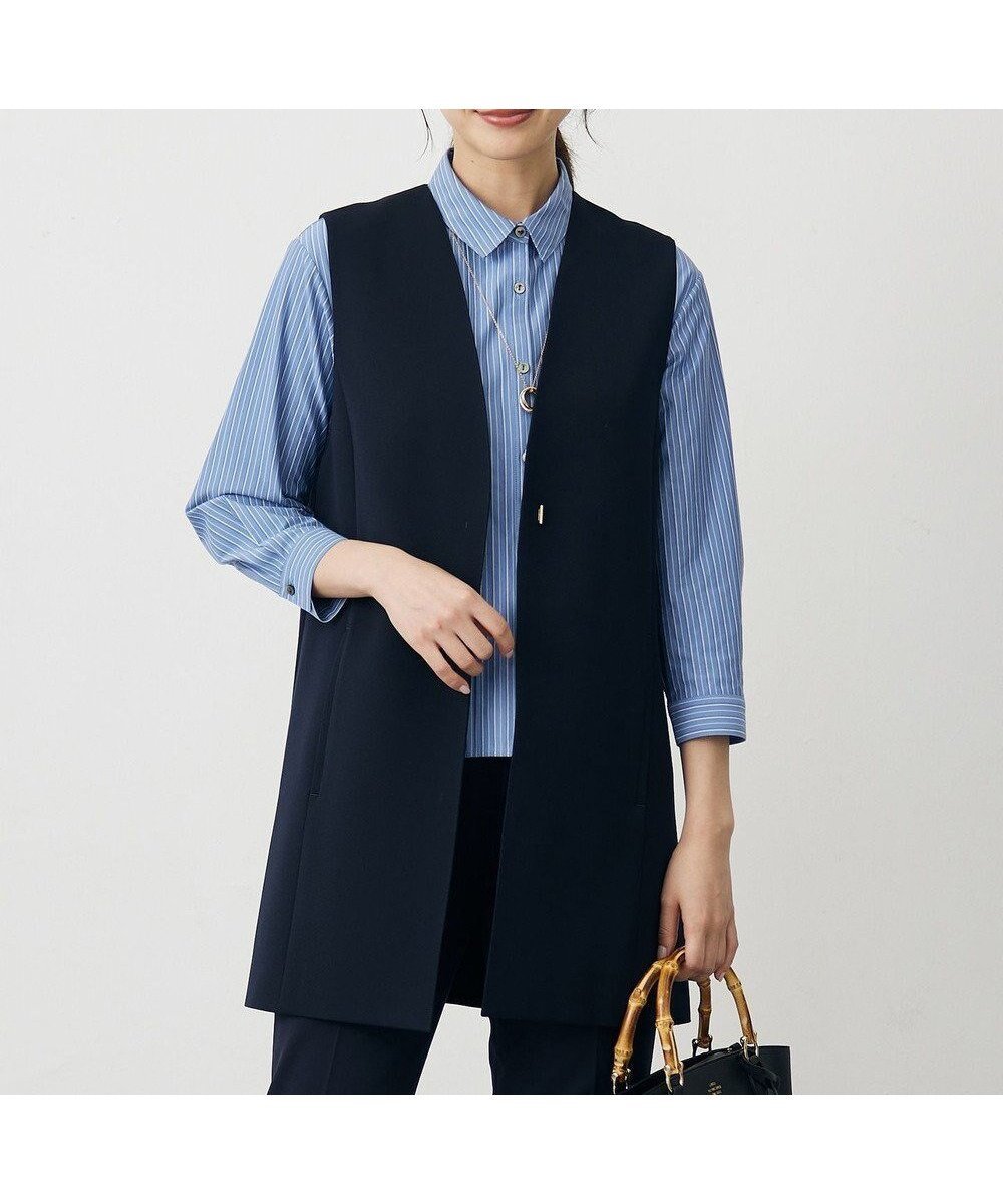 【ジェイ プレス/J.PRESS】のT/Rアルガンシルク ジレ インテリア・キッズ・メンズ・レディースファッション・服の通販 founy(ファニー) ファッション Fashion レディースファッション Fashion for Women アウター Coat / Outerwear Collection レディースジャケット・軽アウター Jackets シルク Silk, 100% Silk ジャケット Jacket, Outerwear ストレッチ Stretch, Stretchy Fabric トレンド Trend, Trending Now 長袖 Long Sleeve, Full Sleeve 半袖 Short Sleeve, Half Sleeve ロング Long, Long-Length A/W・秋冬 Autumn/Winter エレガント 上品 Elegant ネイビー系|ID: prp329100004853714 ipo3291000000035664121