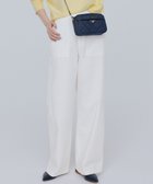 【23区/NIJYUSANKU】の【洗える】スラブツイルストレッチ ワイド パンツ ホワイト系|ID: prp329100004853741 ipo3291000000035665546