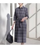 【ジェイ プレス/J.PRESS】の【洗える】コンパクトチェック シャツカラー ワンピース ネイビーチェック系|ID: prp329100004853767 ipo3291000000035666724