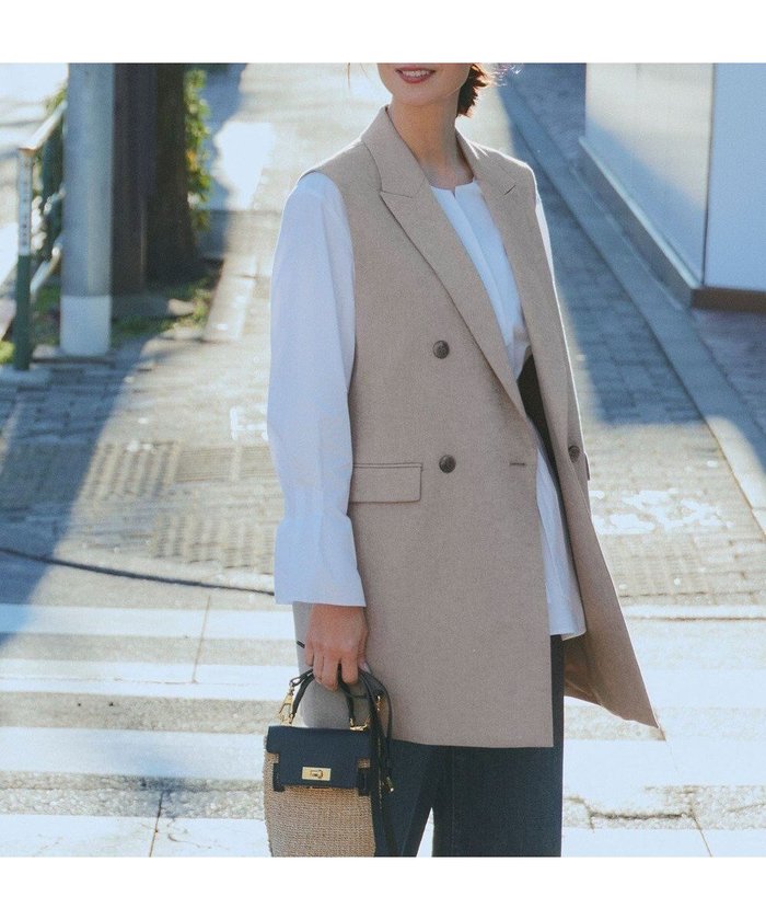 【23区/NIJYUSANKU】の【セットアップ対応】リネン ミックスツイード ジレ インテリア・キッズ・メンズ・レディースファッション・服の通販 founy(ファニー) https://founy.com/ ファッション Fashion レディースファッション Fashion for Women アウター Coat / Outerwear Collection レディースジャケット・軽アウター Jackets 春 Spring カットソー Cut and Sewn Top クラシカル Classical, Vintage-Inspired ジャケット Jacket, Outerwear セットアップ Set-Up, Coordinated Outfit ツイル Twist, Twisted Detail ツイード Twill, Twill Weave ボトム Bottoms, Lower Wear ミックス Mix, Mixed Style リネン Linen, Linen Fabric S/S・春夏 SS, Spring/Summer, Warm Season 夏 Summer 2024年 2024 2024春夏・S/S Spring/Summer 2024 SS24 エレガント 上品 Elegant |ID: prp329100004853771 ipo3291000000035666845