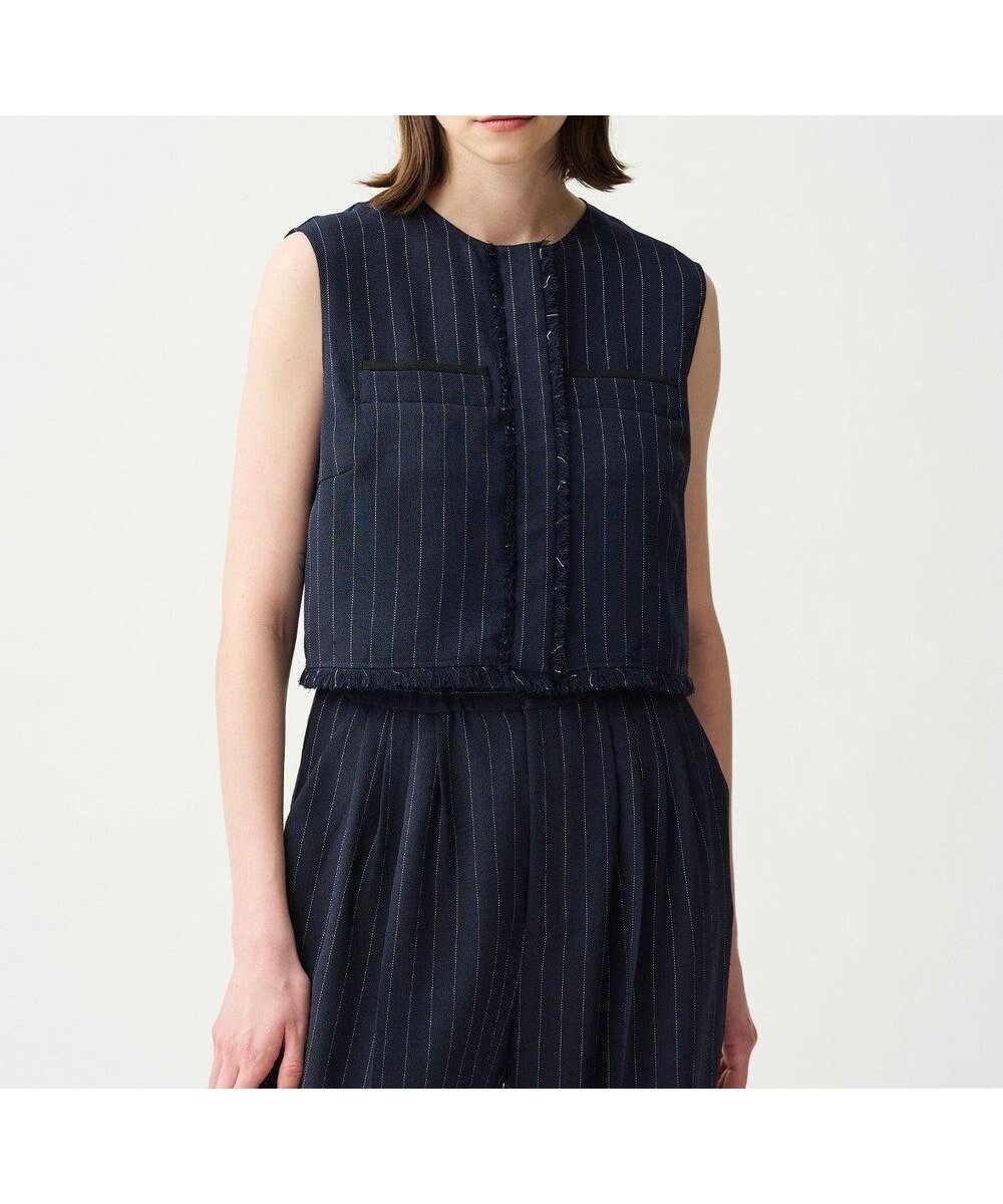 【アンクレイヴ/uncrave】のリネンライクツイル ジレブラウス 人気、トレンドファッション・服の通販 founy(ファニー) 　ファッション　Fashion　レディースファッション　Fashion for Women　アウター　Coat / Outerwear Collection　トップス・カットソー　Cut & Sew Tops　シャツ・ブラウス・オフィスカジュアル　Elegant Blouses & Button-Ups　ベスト&ジレ / 重ね着スタイル　Vests & Gilets　春　Spring　コンパクト　Compact, Small Size　シャンブレー　Chambray, Denim-Like Fabric　セットアップ　Set-Up, Coordinated Outfit　ツイード　Twill, Twill Weave　バランス　Balance, Style Balance　ポケット　Pocket, Pocket Detail　ランダム　Random, Irregular　リアル　Real, Realistic　S/S・春夏　SS, Spring/Summer, Warm Season　おすすめ　Recommended / Our Picks　夏　Summer　 other-1|ID: prp329100004853781 ipo3291000000035667100