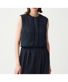 【アンクレイヴ/uncrave】のリネンライクツイル ジレブラウス ネイビーストライプ|ID: prp329100004853781 ipo3291000000035667102