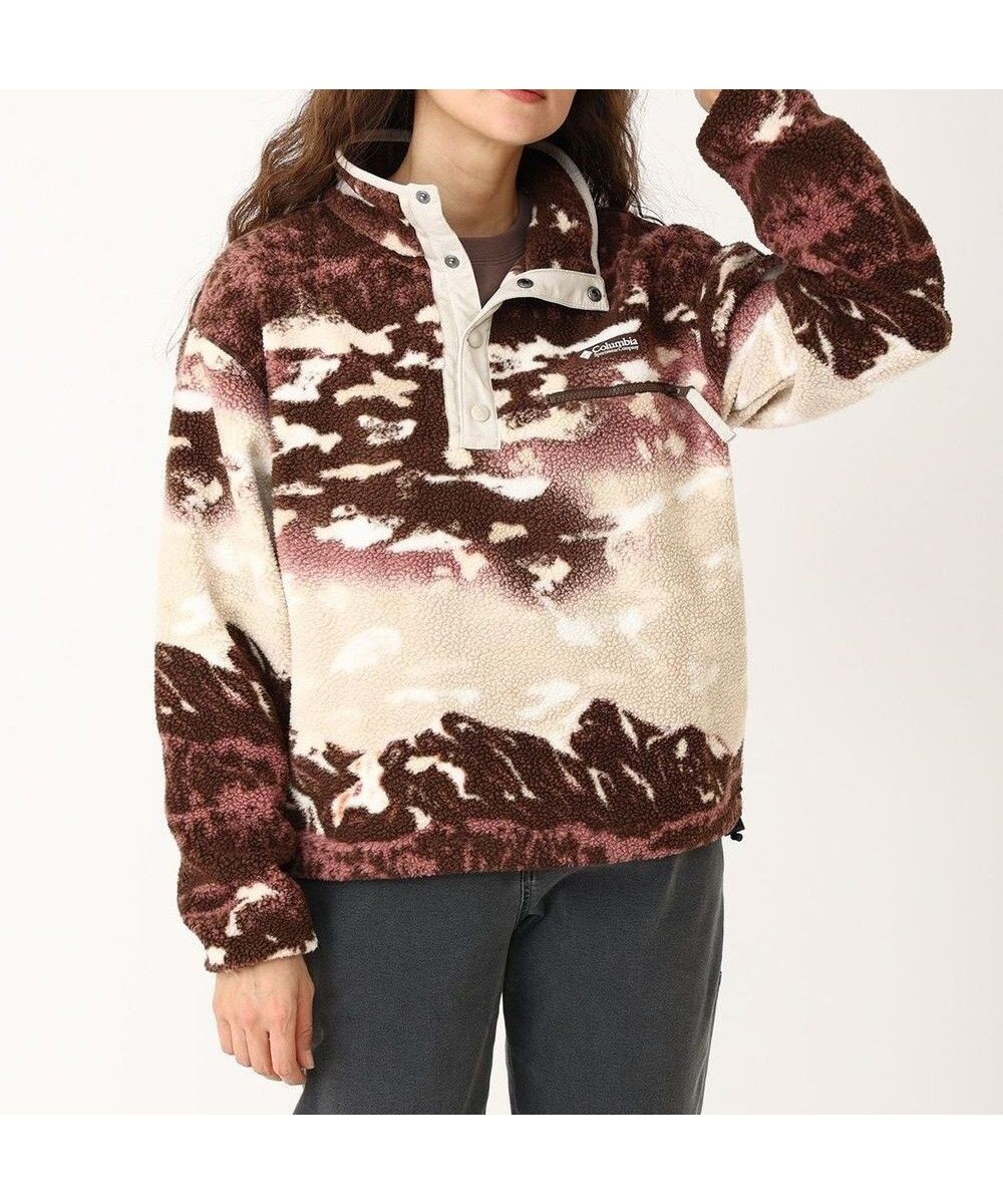 【コロンビア/Columbia】のColumbia/ ウィメンズヘルベチアII プリントクロップドハーフスナップフリース /コロンビア インテリア・キッズ・メンズ・レディースファッション・服の通販 founy(ファニー) 　ファッション　Fashion　レディースファッション　Fashion for Women　トップス・カットソー　Cut & Sew Tops　クラシカル　Classical, Vintage-Inspired　ストレッチ　Stretch, Stretchy Fabric　ドローコード　Drawcord, Drawstring Cord　ハーフ　Half, Half-Length　プリント　Print, Printed Pattern　A/W・秋冬　Autumn/Winter　S/S・春夏　SS, Spring/Summer, Warm Season　おすすめ　Recommended / Our Picks　夏　Summer　Tobacco Sisters、 Dark Stone|ID: prp329100004853913 ipo3291000000035670993