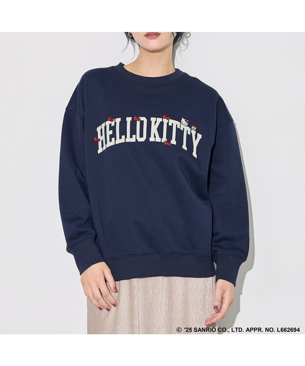 【エニー/ANY】の【ハローキティ×ANY】ロゴスウェット インテリア・キッズ・メンズ・レディースファッション・服の通販 founy(ファニー) ファッション Fashion レディースファッション Fashion for Women トップス・カットソー Cut & Sew Tops レディースパーカー・カジュアルフーディー Casual Hoodies & Sweatshirts スウェット・クルーネックトップス Sweatshirts & Crewnecks / Relaxed Fit Sweat Tops おすすめ Recommended / Our Picks インナー Innerwear ジャケット Jacket, Outerwear スウェット / スエット Sweatshirt, Sweatwear タートルネック Turtleneck, High Neck デニム Denim, Jeans Material リボン Ribbon, Bow A/W・秋冬 Autumn/Winter ネイビー|ID: prp329100004853993 ipo3291000000035673095