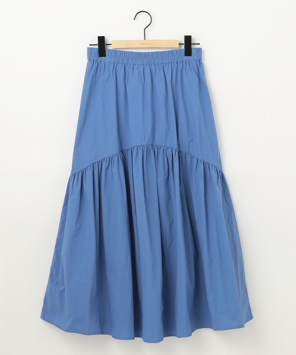 【シェアパーク/SHARE PARK】のライトタフタギャザースカート インテリア・キッズ・メンズ・レディースファッション・服の通販 founy(ファニー) 　ファッション　Fashion　レディースファッション　Fashion for Women　スカート　Skirts　春　Spring　洗える　Machine Washable　ギャザー　Gathered, Ruffled　タフタ　Taffeta, Structured Fabric　ベーシック　Basic, Essential　S/S・春夏　SS, Spring/Summer, Warm Season　再入荷　Restock / Back in Stock　夏　Summer　ブルー系|ID: prp329100004853995 ipo3291000000035673126