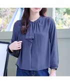 【ティアクラッセ/Tiaclasse】の【洗える・スマート裏起毛】ジョーゼットフリルブラウス ブルー|ID: prp329100004854008 ipo3291000000035673351