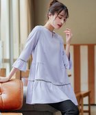 【ティアクラッセ/Tiaclasse】の【洗える】はしごレースフレアスリーブチュニックブラウス ラベンダー|ID: prp329100004854031 ipo3291000000035674183