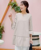 【ティアクラッセ/Tiaclasse】の【洗える】はしごレースフレアスリーブチュニックブラウス ライトベージュ|ID: prp329100004854031 ipo3291000000035674186