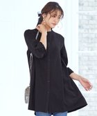 【ティアクラッセ/Tiaclasse】の【洗える】ピーチスキンシャツチュニックブラウス チャコールグレー|ID: prp329100004854060 ipo3291000000035675282