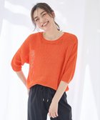 【エニー/ANY】のギマハーフスリーブニット 人気、トレンドファッション・服の通販 founy(ファニー) ファッション Fashion レディースファッション Fashion for Women トップス・カットソー Cut & Sew Tops ニット Knit Tops & Sweaters セーター Sweater, Knitwear ベーシック Basic, Essential 夏 Summer 春 Spring S/S・春夏 SS, Spring/Summer, Warm Season 畦 Ribbed Knit thumbnail オレンジ|ID: prp329100004854077 ipo3291000000035676093
