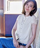 【ティアクラッセ/Tiaclasse】の【洗える】フレンチスリーブレースブラウス オフホワイト|ID: prp329100004854089 ipo3291000000035676873