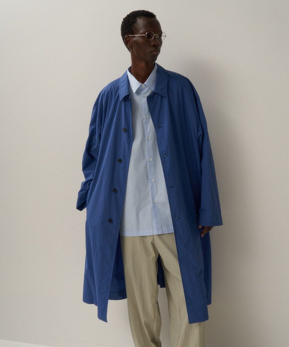 【エイトン/ATON】のTRAVEL NYLON パッカブルコート - UNISEX インテリア・キッズ・メンズ・レディースファッション・服の通販 founy(ファニー) 　ファッション　Fashion　レディースファッション　Fashion for Women　アウター　Coat / Outerwear Collection　コート・ロングコート・ピーコート　Long Coats, Peacoats & More　レディースジャケット・軽アウター　Jackets　旅行　Travel　ユニセックス　Unisex, Genderless　コンパクト　Compact, Small Size　ジャケット　Jacket, Outerwear　タフタ　Taffeta, Structured Fabric　ポケット　Pocket, Pocket Detail　ポンチョ　Poncho, Cape Style　夏　Summer　春　Spring　S/S・春夏　SS, Spring/Summer, Warm Season　軽量　Lightweight, Ultra Light　BLUE|ID: prp329100004854109 ipo3291000000035677593