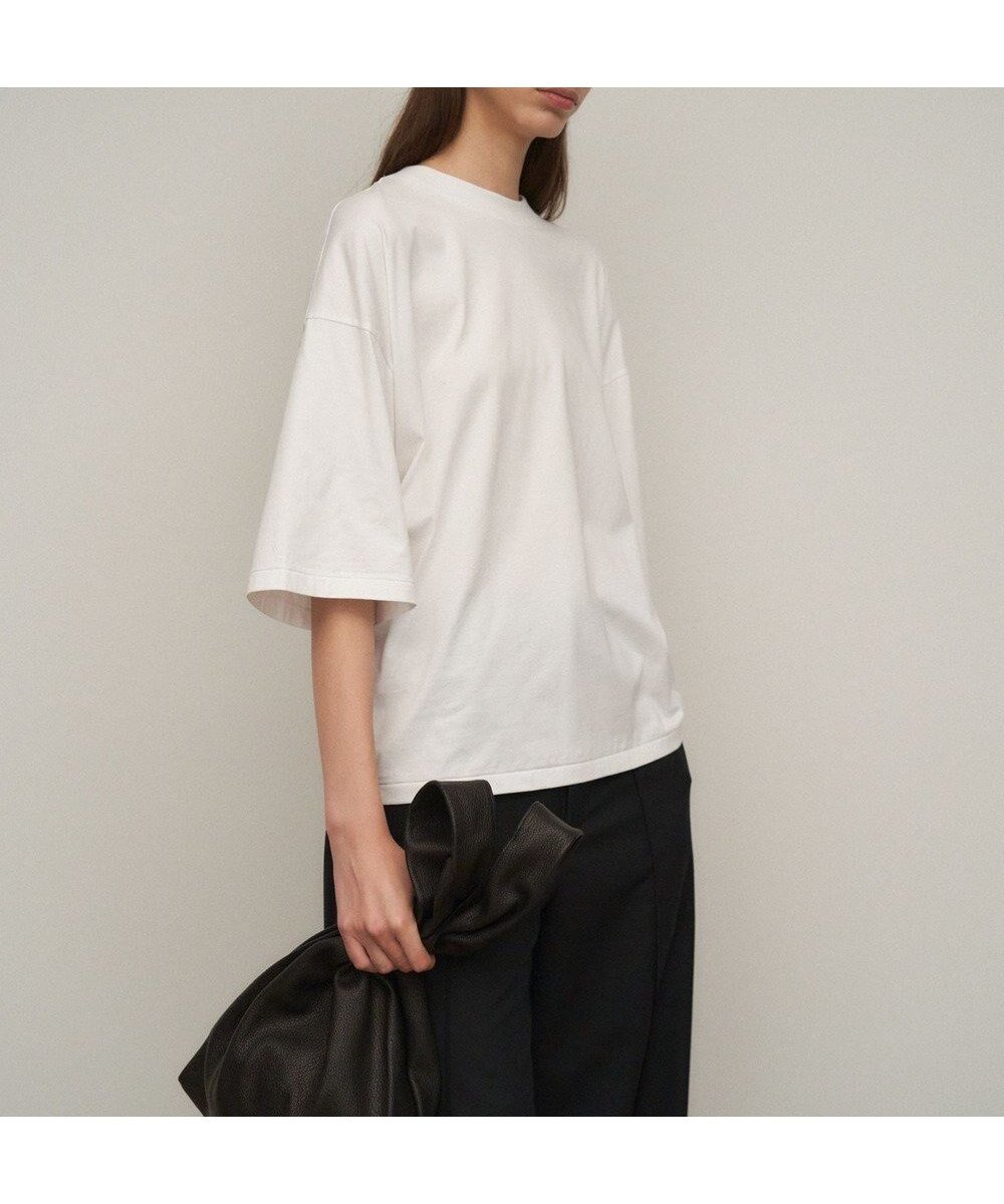 【エイトン/ATON】のSUVIN 60/2 ワイドスリーブTシャツ 人気、トレンドファッション・服の通販 founy(ファニー) 　ファッション　Fashion　レディースファッション　Fashion for Women　トップス・カットソー　Cut & Sew Tops　シャツ・ブラウス・オフィスカジュアル　Elegant Blouses & Button-Ups　ロングTシャツ・Tシャツ　Longline T-Shirts & Tees　カットソー・ベーシックTシャツ　Cut-and-Sewn Tops / Stretch Tees & Basics　インド　Indian Textile　カットソー　Cut and Sewn Top　スリーブ　Sleeve, Long Sleeve / Short Sleeve　テーパード　Tapered, Tapered Pants　バランス　Balance, Style Balance　ボトム　Bottoms, Lower Wear　ワイド　Wide, Wide Fit　夏　Summer　春　Spring　S/S・春夏　SS, Spring/Summer, Warm Season　 other-1|ID: prp329100004854119 ipo3291000000035677813