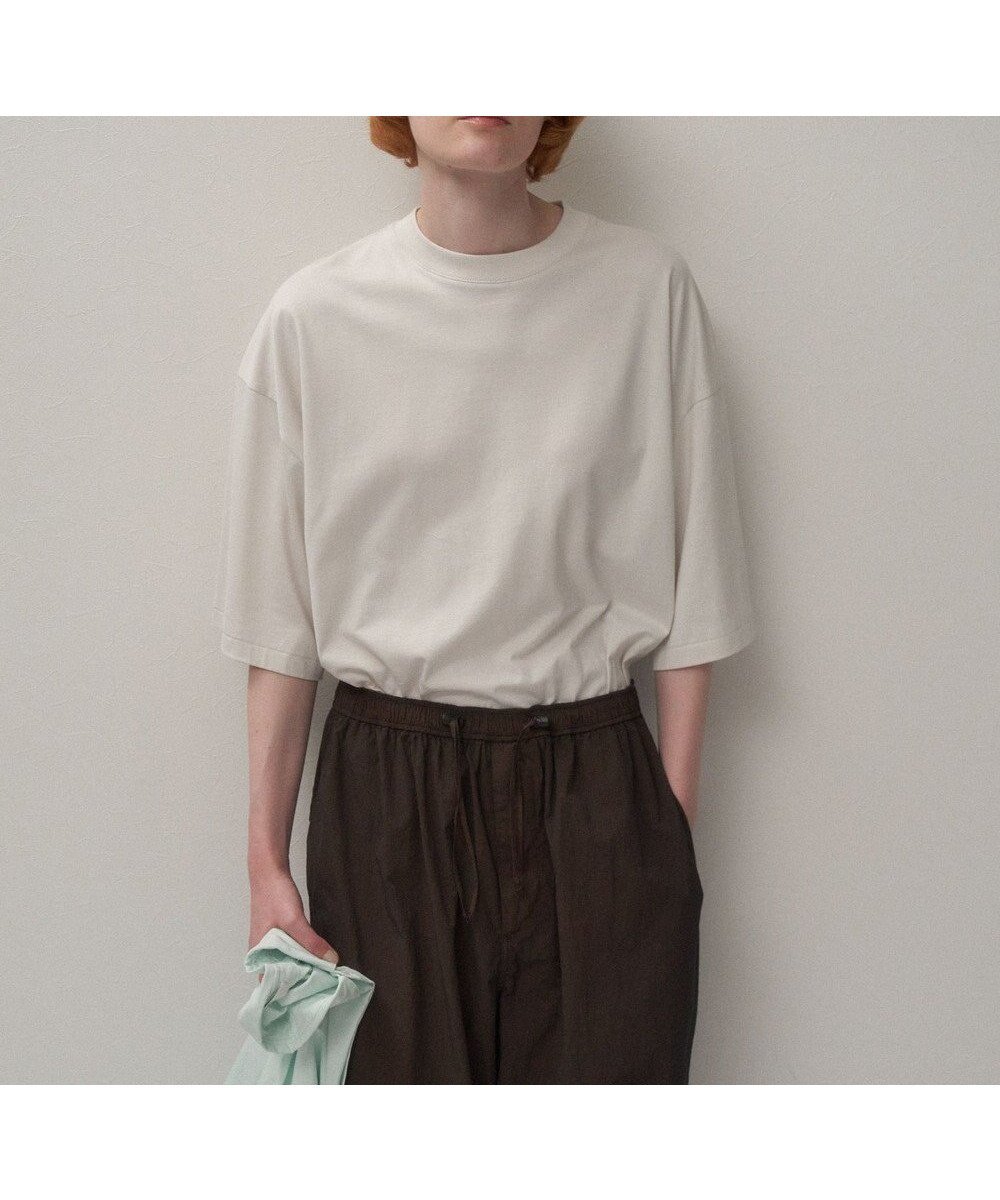 【エイトン/ATON】のSUVIN 60/2 ワイドスリーブTシャツ インテリア・キッズ・メンズ・レディースファッション・服の通販 founy(ファニー) 　ファッション　Fashion　レディースファッション　Fashion for Women　トップス・カットソー　Cut & Sew Tops　シャツ・ブラウス・オフィスカジュアル　Elegant Blouses & Button-Ups　ロングTシャツ・Tシャツ　Longline T-Shirts & Tees　カットソー・ベーシックTシャツ　Cut-and-Sewn Tops / Stretch Tees & Basics　インド　Indian Textile　カットソー　Cut and Sewn Top　スリーブ　Sleeve, Long Sleeve / Short Sleeve　テーパード　Tapered, Tapered Pants　バランス　Balance, Style Balance　ボトム　Bottoms, Lower Wear　ワイド　Wide, Wide Fit　夏　Summer　春　Spring　S/S・春夏　SS, Spring/Summer, Warm Season　WARM WHITE|ID: prp329100004854119 ipo3291000000035677819