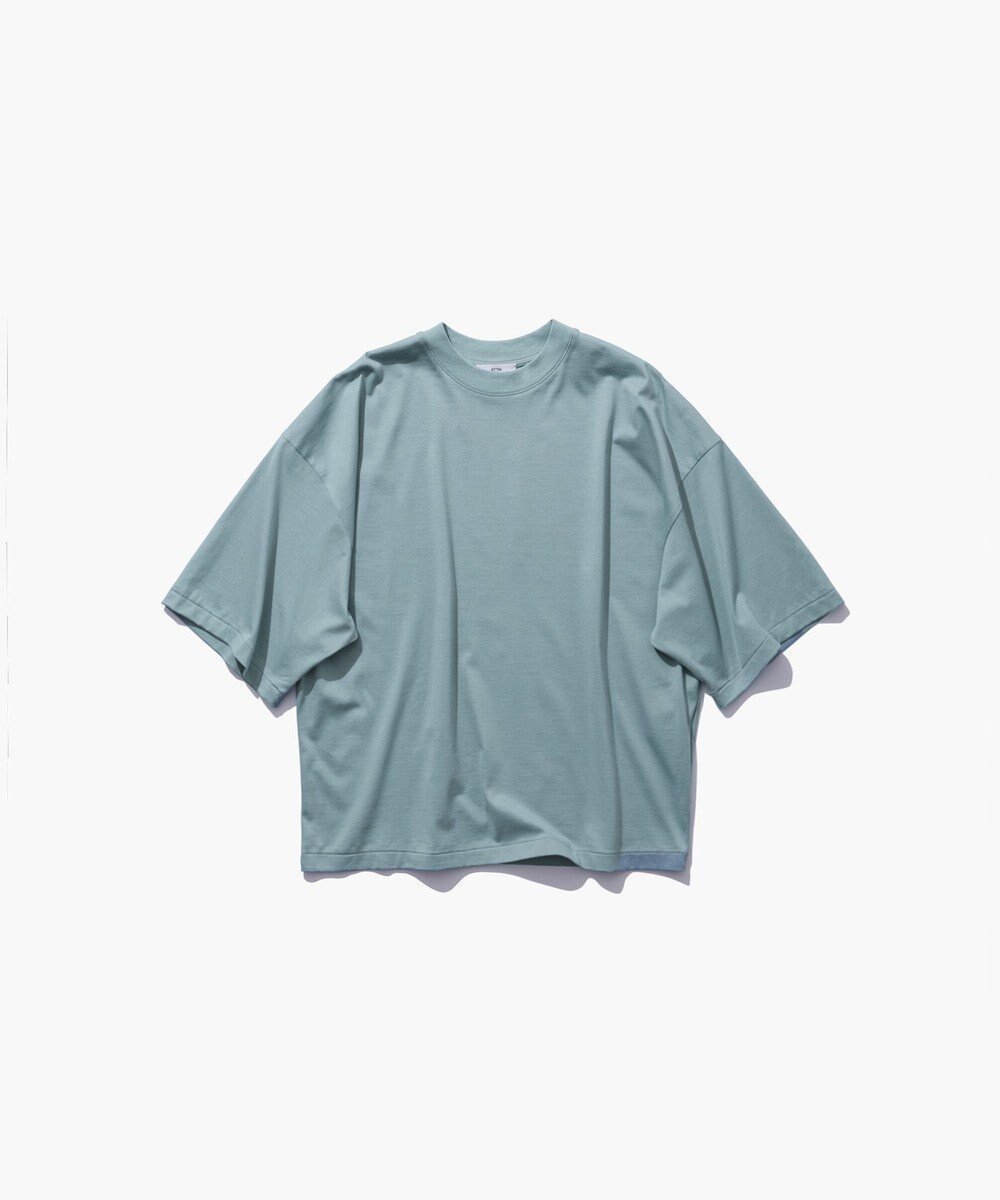 【エイトン/ATON】のSUVIN 60/2 ワイドスリーブTシャツ インテリア・キッズ・メンズ・レディースファッション・服の通販 founy(ファニー) 　ファッション　Fashion　レディースファッション　Fashion for Women　トップス・カットソー　Cut & Sew Tops　シャツ・ブラウス・オフィスカジュアル　Elegant Blouses & Button-Ups　ロングTシャツ・Tシャツ　Longline T-Shirts & Tees　カットソー・ベーシックTシャツ　Cut-and-Sewn Tops / Stretch Tees & Basics　インド　Indian Textile　カットソー　Cut and Sewn Top　スリーブ　Sleeve, Long Sleeve / Short Sleeve　テーパード　Tapered, Tapered Pants　バランス　Balance, Style Balance　ボトム　Bottoms, Lower Wear　ワイド　Wide, Wide Fit　夏　Summer　春　Spring　S/S・春夏　SS, Spring/Summer, Warm Season　SAX|ID: prp329100004854119 ipo3291000000035677830