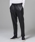 【ジョゼフ オム/JOSEPH HOMME / MEN】の【ウエストゴム仕様】レザーライクジャージー ドロスト付きテーパードパンツ / PEGG CONVERTIBLE ブラック系|ID: prp329100004854365 ipo3291000000035707182