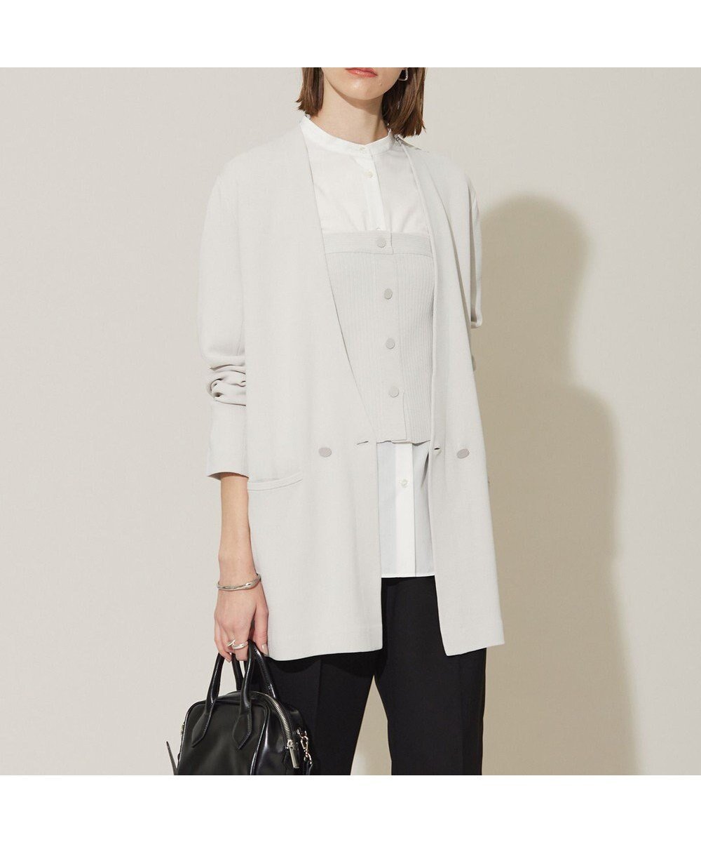 【アイシービー/iCB】の【洗える】ハイゲージスムース ニットジャケット インテリア・キッズ・メンズ・レディースファッション・服の通販 founy(ファニー) 　ファッション　Fashion　レディースファッション　Fashion for Women　アウター　Coat / Outerwear Collection　レディースジャケット・軽アウター　Jackets　ノーカラージャケット / シンプル上品コーデ　Collarless Jackets　春　Spring　洗える　Machine Washable　コンパクト　Compact, Small Size　ショルダー　Shoulder, Shoulder Strap　ジャケット　Jacket, Outerwear　ストレッチ　Stretch, Stretchy Fabric　セットアップ　Set-Up, Coordinated Outfit　ダブル　Double, Double-Breasted　ドロップ　Drop Shoulder, Dropped Style　ワイド　Wide, Wide Fit　S/S・春夏　SS, Spring/Summer, Warm Season　おすすめ　Recommended / Our Picks　夏　Summer　2024年　2024　2024春夏・S/S　Spring/Summer 2024 SS24　トープ系|ID: prp329100004854408 ipo3291000000035708417