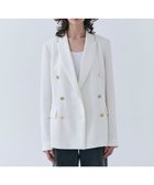 【ベイジ,/BEIGE,】の【洗える・大人百花 春号掲載】JASMINE / ゴールドボタンダブルジャケット Ecru|ID: prp329100004854419 ipo3291000000035708815