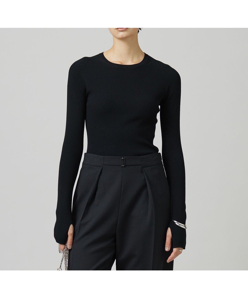 【アイシービー/iCB】の【CLASSY.1月号掲載・洗える】ハイゲージリブベーシック プルオーバーニット インテリア・キッズ・メンズ・レディースファッション・服の通販 founy(ファニー) 　雑誌掲載アイテム　Magazine Picks & Fashion Features　ファッション雑誌　Fashion Magazines　クラッシィ　CLASSY.　ファッション　Fashion　レディースファッション　Fashion for Women　トップス・カットソー　Cut & Sew Tops　ニット　Knit Tops & Sweaters　カジュアルプルオーバー・ニットトップス　Pullovers & Knit Tops / Casual Pullovers　1月号　January Issue　インナー　Innerwear　オイル　Body Oil　洗える　Machine Washable　シルク　Silk, 100% Silk　ジャケット　Jacket, Outerwear　セーター　Sweater, Knitwear　雑誌　Magazine, Fashion Magazine　ホールガーメント　WholeGarment, Seamless Knit　A/W・秋冬　Autumn/Winter　2024年　2024　2024-2025秋冬・A/W　Autumn/Winter 2024–25 AW24–25　ブラック系|ID: prp329100004854421 ipo3291000000035708916