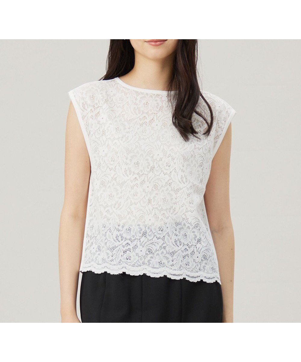 【自由区/JIYU-KU】の【洗える】クレープストレッチレースコンビ ニット インテリア・キッズ・メンズ・レディースファッション・服の通販 founy(ファニー) ファッション Fashion レディースファッション Fashion for Women トップス・カットソー Cut & Sew Tops ニット Knit Tops & Sweaters おすすめ Recommended / Our Picks アンサンブル Ensemble Set エレガント 上品 Elegant カーディガン Cardigan, Knitwear ストレッチ Stretch, Stretchy Fabric セーター Sweater, Knitwear ドレープ Drape, Draping Fabric フロント Front, Front Design レース Lace, Lace Fabric 夏 Summer 春 Spring S/S・春夏 SS, Spring/Summer, Warm Season 洗える Machine Washable オフ|ID: prp329100004854422 ipo3291000000035708931