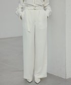 【ベイジ,/BEIGE,】の【洗える・Precious 4月号掲載】JASMINE / ベルト付きワイドストレートパンツ Ecru|ID: prp329100004854435 ipo3291000000035710301