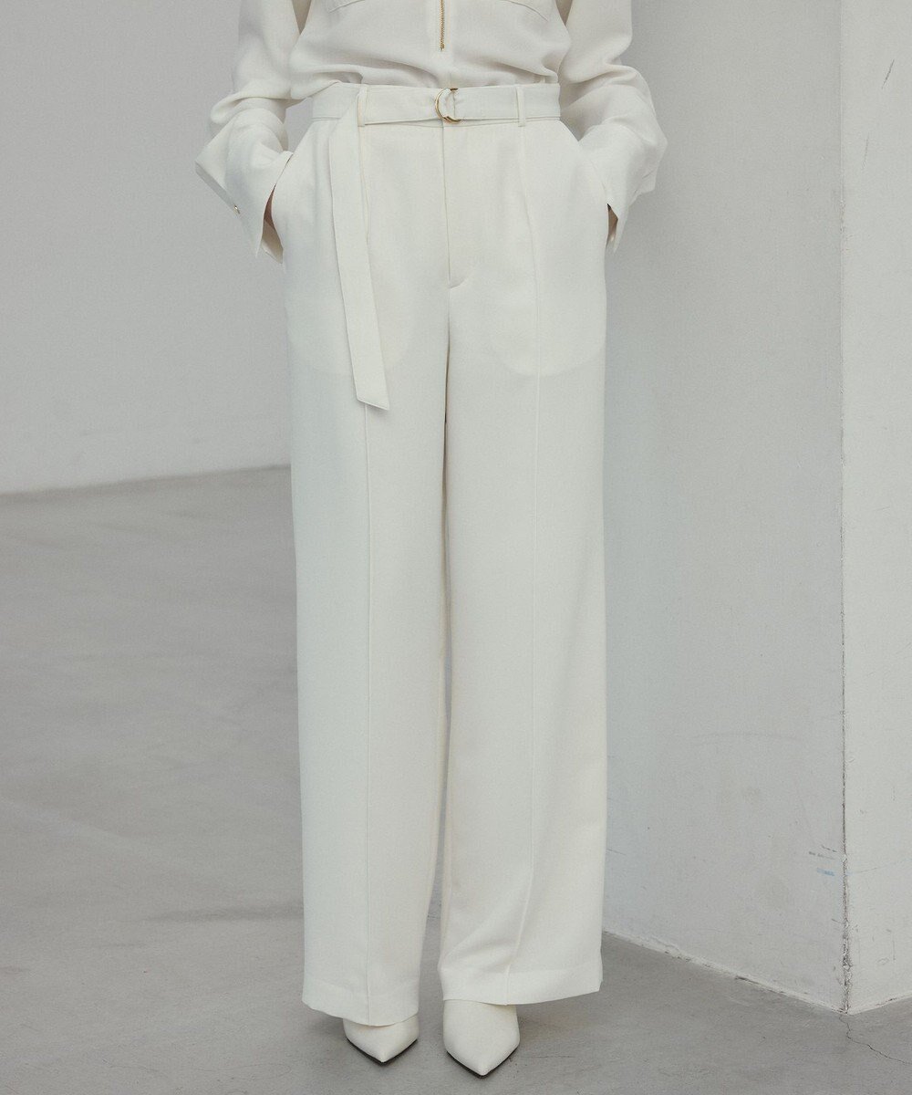 【ベイジ,/BEIGE,】の【洗える・Precious 4月号掲載】JASMINE / ベルト付きワイドストレートパンツ インテリア・キッズ・メンズ・レディースファッション・服の通販 founy(ファニー) 　雑誌掲載アイテム　Magazine Picks & Fashion Features　ファッション雑誌　Fashion Magazines　プレシャス　Precious　ファッション　Fashion　レディースファッション　Fashion for Women　パンツ　Pants & Trousers　ベルト&ウエストマーク　Belts & Waist Accessories　4月号　April Issue　とろみ　Fluid, Flowy Fabric　カットソー　Cut and Sewn Top　シンプル　Simple, Minimal　ジャケット　Jacket, Outerwear　ジョーゼット　Georgette, Semi-Sheer Fabric　ストレッチ　Stretch, Stretchy Fabric　ストレート　Straight, Straight Cut　セットアップ　Set-Up, Coordinated Outfit　センター　Center, Center Line　ダブル　Double, Double-Breasted　ロング　Long, Long-Length　ワイド　Wide, Wide Fit　エレガント 上品　Elegant　夏　Summer　春　Spring　S/S・春夏　SS, Spring/Summer, Warm Season　洗える　Machine Washable　A/W・秋冬　Autumn/Winter　雑誌　Magazine, Fashion Magazine　Ecru|ID: prp329100004854435 ipo3291000000035710301