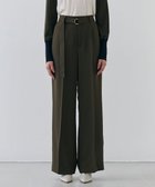 【ベイジ,/BEIGE,】の【洗える・Precious 4月号掲載】JASMINE / ベルト付きワイドストレートパンツ Khaki|ID: prp329100004854435 ipo3291000000035710302