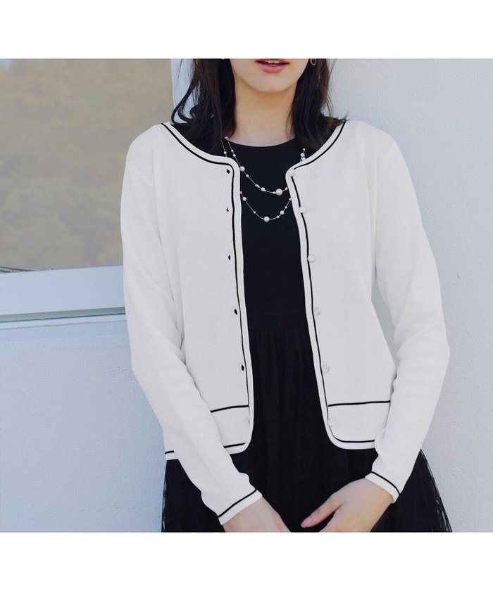 【ティアクラッセ/Tiaclasse】の【洗える】配色ラインカーディガン インテリア・キッズ・メンズ・レディースファッション・服の通販 founy(ファニー) https://founy.com/ ファッション Fashion レディースファッション Fashion for Women トップス・カットソー Cut & Sew Tops カーディガン・羽織り Layered Style Cardigans アクセサリー Fashion Accessories 春 Spring 洗える Machine Washable カーディガン Cardigan, Knitwear コンパクト Compact, Small Size シューズ Shoes, Footwear ショート Short, Short Length シンプル Simple, Minimal チュニック Tunic, Long Top パール Pearl, Pearl Accent ポケット Pocket, Pocket Detail ラウンド Round, Round Neck S/S・春夏 SS, Spring/Summer, Warm Season 再入荷 Restock / Back in Stock 夏 Summer エレガント 上品 Elegant 新作・新入荷 New Arrivals / New In |ID: prp329100004854443 ipo3291000000035710614