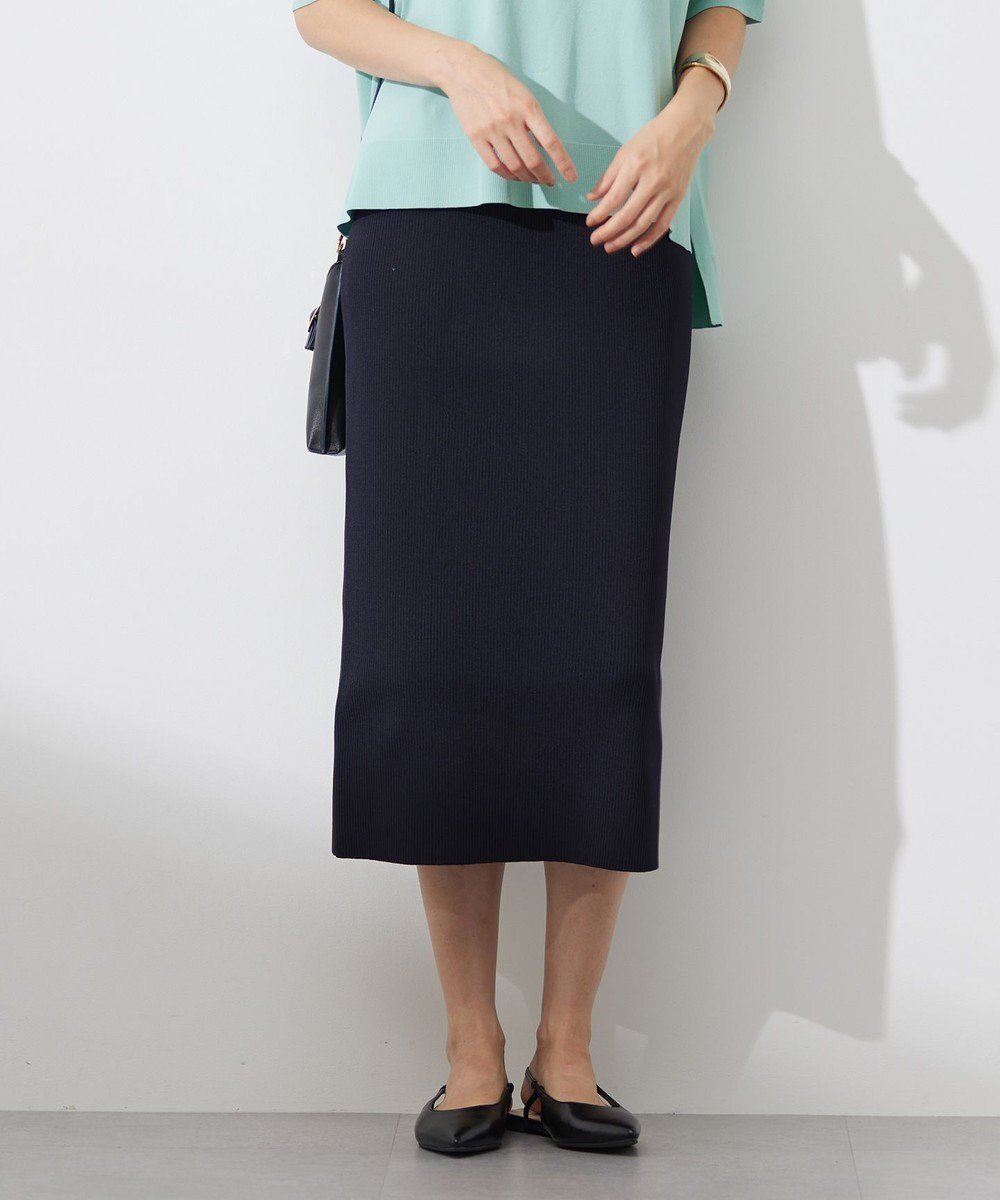 【自由区/JIYU-KU】の【洗える】リブストレッチタイト スカート インテリア・キッズ・メンズ・レディースファッション・服の通販 founy(ファニー) ファッション Fashion レディースファッション Fashion for Women スカート Skirts おすすめ Recommended / Our Picks カットソー Cut and Sewn Top ストレッチ Stretch, Stretchy Fabric スリット Slit, Slit Detail タイトスカート Pencil Skirt, Tight Skirt フィット Fit, Slim Fit ミックス Mix, Mixed Style レギンス Leggings, Stretch Pants 夏 Summer 春 Spring S/S・春夏 SS, Spring/Summer, Warm Season 洗える Machine Washable ネイビー|ID: prp329100004854471 ipo3291000000035711804