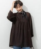 【23区/NIJYUSANKU】の【洗える】シアービエラ チュニック ブラウス 人気、トレンドファッション・服の通販 founy(ファニー) ファッション Fashion レディースファッション Fashion for Women トップス・カットソー Cut & Sew Tops シャツ・ブラウス・オフィスカジュアル Elegant Blouses & Button-Ups 洗える Machine Washable ギャザー Gathered, Ruffled シアー Sheer, See-Through チュニック Tunic, Long Top トレンド Trend, Trending Now バランス Balance, Style Balance フロント Front, Front Design リラックス Relax, Relaxed Fit ワイド Wide, Wide Fit A/W・秋冬 Autumn/Winter エレガント 上品 Elegant 2025年 2025 2025-2026秋冬・A/W Autumn/Winter 2025–26 AW25–26 thumbnail ダークブラウン系|ID: prp329100004854477 ipo3291000000035711983