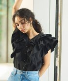 【ハッシュニュアンス/#Newans】のラッフルフリルブラウス 人気、トレンドファッション・服の通販 founy(ファニー) ファッション Fashion レディースファッション Fashion for Women トップス・カットソー Cut & Sew Tops シャツ・ブラウス・オフィスカジュアル Elegant Blouses & Button-Ups ノースリーブ Sleeveless, No-Sleeve フリル Frill, Ruffle エレガント 上品 Elegant 吸水 Absorbent, Quick-Dry 夏 Summer 春 Spring S/S・春夏 SS, Spring/Summer, Warm Season thumbnail ブラック|ID: prp329100004854478 ipo3291000000035712069