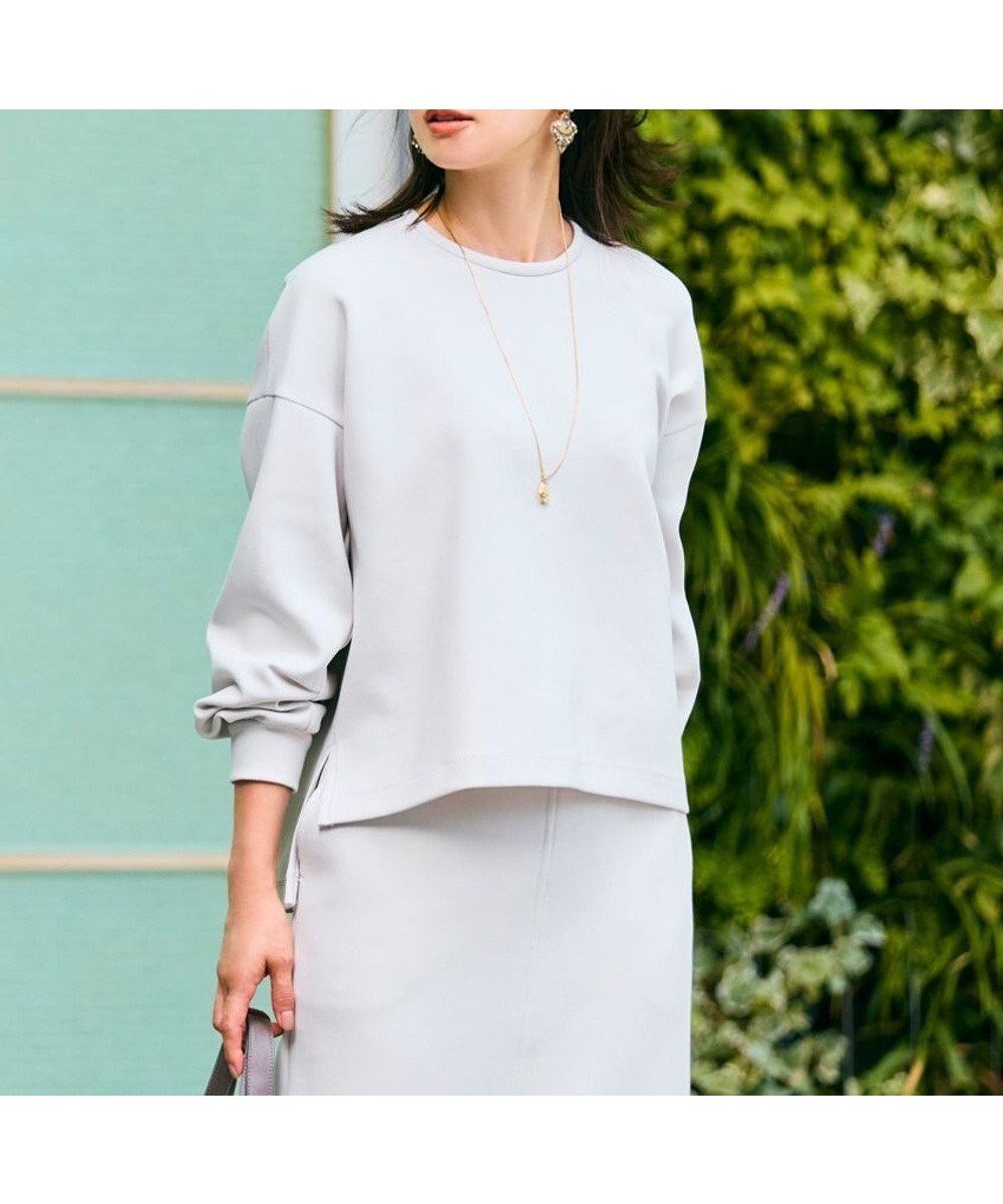 【23区/NIJYUSANKU】の【洗える】コンフォートダンボールジャージー カットソー 人気、トレンドファッション・服の通販 founy(ファニー) 　ファッション　Fashion　レディースファッション　Fashion for Women　トップス・カットソー　Cut & Sew Tops　シャツ・ブラウス・オフィスカジュアル　Elegant Blouses & Button-Ups　ロングTシャツ・Tシャツ　Longline T-Shirts & Tees　カットソー・ベーシックTシャツ　Cut-and-Sewn Tops / Stretch Tees & Basics　2024年　2024　2024-2025秋冬・A/W　Autumn/Winter 2024–25 AW24–25　冬　Winter / This Winter　エアリー　Airy Texture　カットソー　Cut and Sewn Top　スリット　Slit, Slit Detail　セットアップ　Set-Up, Coordinated Outfit　タイトスカート　Pencil Skirt, Tight Skirt　バランス　Balance, Style Balance　パーカー　Hoodie, Parka　フォルム　Silhouette, Form　ベーシック　Basic, Essential　洗える　Machine Washable　A/W・秋冬　Autumn/Winter　 other-1|ID: prp329100004854481 ipo3291000000035712145