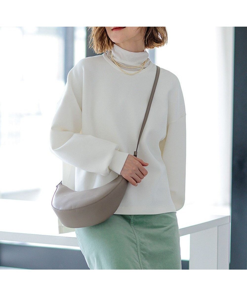 【23区/NIJYUSANKU】の【洗える】コンフォートダンボールジャージー カットソー インテリア・キッズ・メンズ・レディースファッション・服の通販 founy(ファニー) 　ファッション　Fashion　レディースファッション　Fashion for Women　トップス・カットソー　Cut & Sew Tops　シャツ・ブラウス・オフィスカジュアル　Elegant Blouses & Button-Ups　ロングTシャツ・Tシャツ　Longline T-Shirts & Tees　カットソー・ベーシックTシャツ　Cut-and-Sewn Tops / Stretch Tees & Basics　2024年　2024　2024-2025秋冬・A/W　Autumn/Winter 2024–25 AW24–25　冬　Winter / This Winter　エアリー　Airy Texture　カットソー　Cut and Sewn Top　スリット　Slit, Slit Detail　セットアップ　Set-Up, Coordinated Outfit　タイトスカート　Pencil Skirt, Tight Skirt　バランス　Balance, Style Balance　パーカー　Hoodie, Parka　フォルム　Silhouette, Form　ベーシック　Basic, Essential　洗える　Machine Washable　A/W・秋冬　Autumn/Winter　ホワイト系|ID: prp329100004854481 ipo3291000000035712151