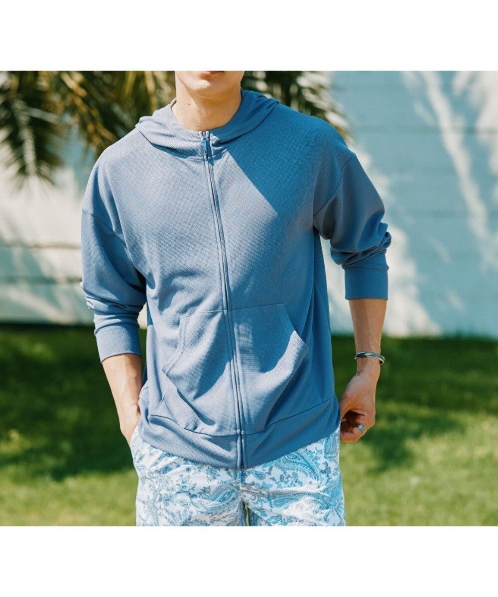 【三愛水着楽園/San-ai Resort】の新色ブルー入荷【UPF50+】 ユニセックス サーマルラッシュパーカー S・M・L 【Reir(レイール)】 インテリア・キッズ・メンズ・レディースファッション・服の通販 founy(ファニー) ファッション Fashion レディースファッション Fashion for Women 水着 Swimwear レディース水着・ビーチウェア Swimwear & Beachwear おすすめ Recommended / Our Picks サーマル Thermal, Waffle Knit シンプル Simple, Minimal パーカー Hoodie, Parka ビーチ Beach, Seaside 夏 Summer S/S・春夏 SS, Spring/Summer, Warm Season 水着 Swimsuit, Swimwear A/W・秋冬 Autumn/Winter ブルー|ID: prp329100004854492 ipo3291000000035712406