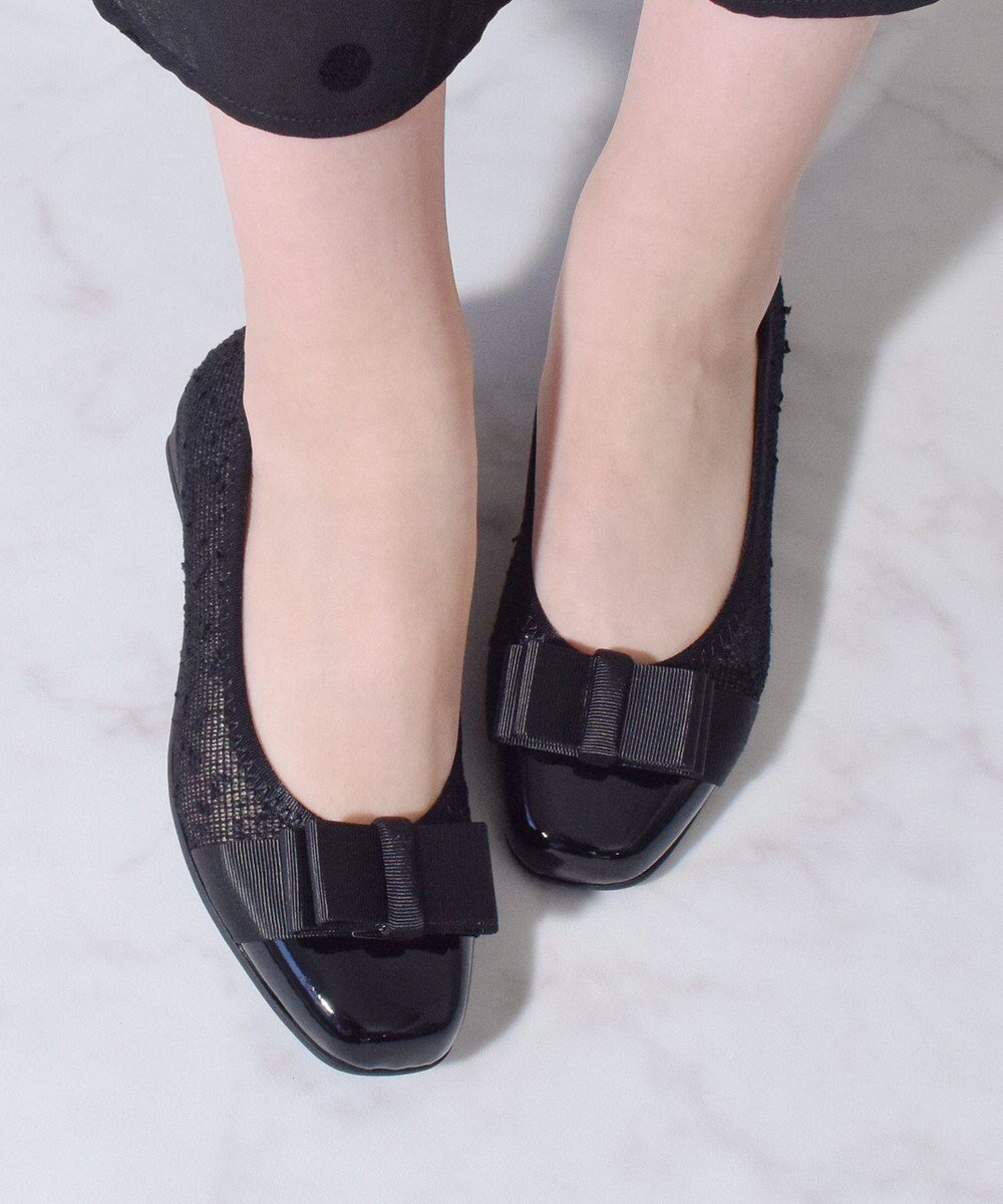 【ブリジット バーキン/Bridget Birkin】の【Bridget Birkin Walk】グログランリボン切替ウォーキングパンプス インテリア・キッズ・メンズ・レディースファッション・服の通販 founy(ファニー) 　ファッション　Fashion　レディースファッション　Fashion for Women　チュール　Tulip, Tulip Motif　フィット　Fit, Slim Fit　リボン　Ribbon, Bow　エレガント 上品　Elegant　切替　Switching, Contrast Panel　夏　Summer　春　Spring　S/S・春夏　SS, Spring/Summer, Warm Season　ブラック|ID: prp329100004854495 ipo3291000000035712468