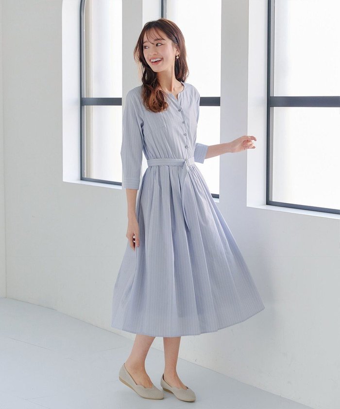 【ティアクラッセ/Tiaclasse】の【洗える】ベルト付きストライプワンピース インテリア・キッズ・メンズ・レディースファッション・服の通販 founy(ファニー) https://founy.com/ ファッション Fashion レディースファッション Fashion for Women ワンピース Dresses ベルト&ウエストマーク Belts & Waist Accessories アクセサリー Fashion Accessories 春 Spring 洗える Machine Washable 秋 Autumn カーディガン Cardigan, Knitwear ストライプ Stripe, Striped Pattern チュニック Tunic, Long Top フィット Fit, Slim Fit フレア Flare, Flared ポケット Pocket, Pocket Detail 楽ちん Easy Fit, Comfortable S/S・春夏 SS, Spring/Summer, Warm Season 再入荷 Restock / Back in Stock おすすめ Recommended / Our Picks 夏 Summer エレガント 上品 Elegant 新作・新入荷 New Arrivals / New In 二次会 After Party ビジネス 仕事 通勤 Business / Work / Commuting |ID: prp329100004854500 ipo3291000000035712666