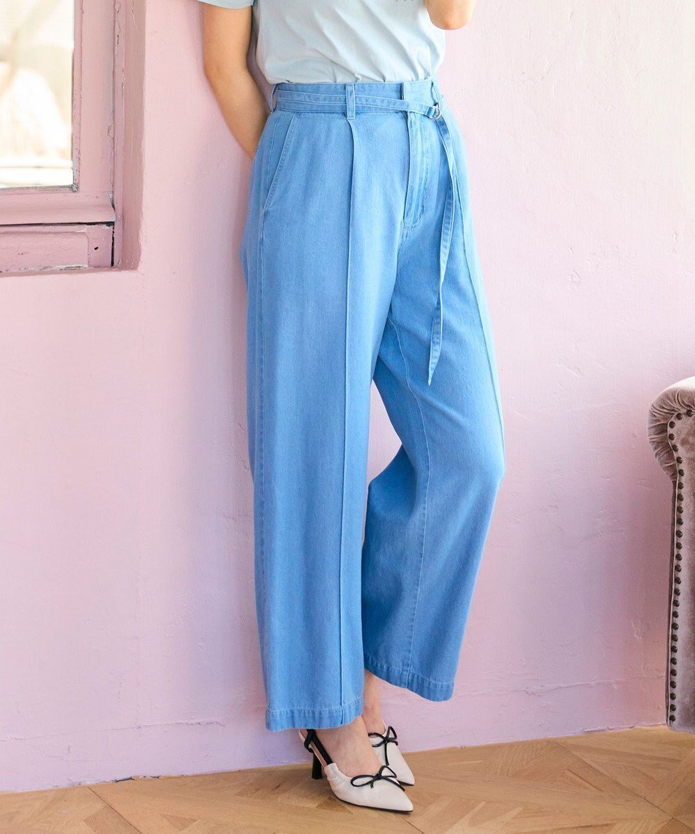 【フェルゥ/Feroux】のベルト付き テンセルデニム ワイドパンツ インテリア・キッズ・メンズ・レディースファッション・服の通販 founy(ファニー) ファッション Fashion レディースファッション Fashion for Women パンツ Pants & Trousers デニムパンツ・ジーンズ・美脚デニム Denim Jeans & Pants ベルト&ウエストマーク Belts & Waist Accessories おすすめ Recommended / Our Picks カットソー Cut and Sewn Top デニム Denim, Jeans Material ルーズ Loose, Oversized ワイド Wide, Wide Fit 夏 Summer S/S・春夏 SS, Spring/Summer, Warm Season A/W・秋冬 Autumn/Winter スカイブルー系|ID: prp329100004854507 ipo3291000000035712839