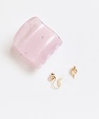 【フィービィー/phoebe】のオンワード限定セット 【痛くないシリーズ】ミルキースタッズミニバンスクリップ×パワーストーンイヤリング ピンク|ID: prp329100004854510 ipo3291000000035713011