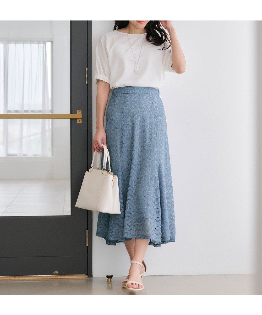 【エニィ スィス/any SiS】の【洗える】レースマーメイド スカート インテリア・キッズ・メンズ・レディースファッション・服の通販 founy(ファニー) 　ファッション　Fashion　レディースファッション　Fashion for Women　スカート　Skirts　フェミニン　Feminine, Girly　フレア　Flare, Flared　マーメイド　Mermaid, Fishtail Silhouette　リラックス　Relax, Relaxed Fit　レース　Lace, Lace Fabric　ロマンティック　Romantic, Feminine Style　夏　Summer　春　Spring　S/S・春夏　SS, Spring/Summer, Warm Season　洗える　Machine Washable　ライトブルー|ID: prp329100004854528 ipo3291000000035713519
