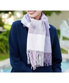 【ティアクラッセ/Tiaclasse】の大判チェックマフラー パープル|ID: prp329100004854535 ipo3291000000035713862