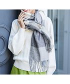 【ティアクラッセ/Tiaclasse】の大判チェックマフラー ブラック|ID: prp329100004854535 ipo3291000000035713864