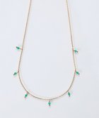 【フィービィー/phoebe】の【金属アレルギー対応】カラージェムステーションネックレス/天然石/サージカルステンレス グリーン|ID: prp329100004854558 ipo3291000000035714495