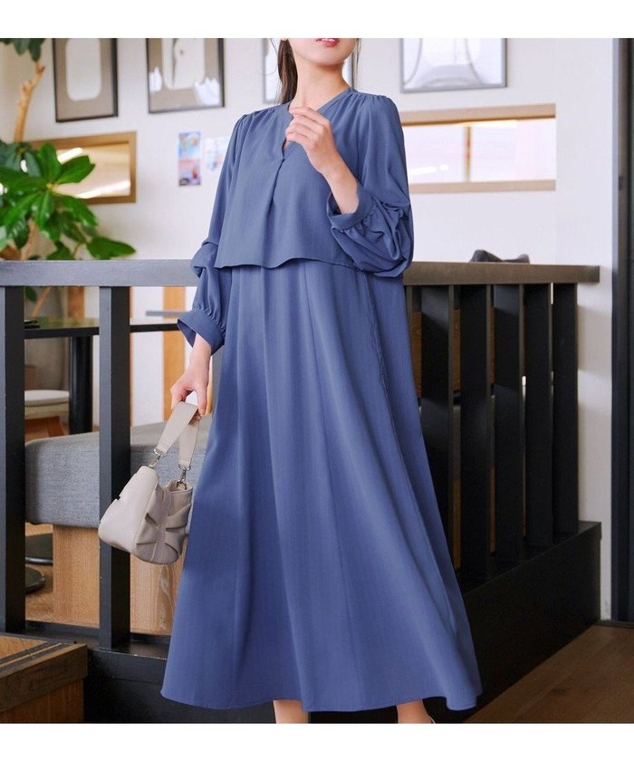 【ティアクラッセ/Tiaclasse】のつまみタック袖ワンピース インテリア・キッズ・メンズ・レディースファッション・服の通販 founy(ファニー) https://founy.com/ ファッション Fashion レディースファッション Fashion for Women ワンピース Dresses ウォッシャブル Machine Washable 春 Spring 洗える Machine Washable 秋 Autumn スキッパー Skipper, Open Collar ストライプ Stripe, Striped Pattern セットアップ Set-Up, Coordinated Outfit フェミニン Feminine, Girly ポケット Pocket, Pocket Detail ロング Long, Long-Length 冬 Winter / This Winter A/W・秋冬 Autumn/Winter エレガント 上品 Elegant セレモニー Ceremony ビジネス 仕事 通勤 Business / Work / Commuting |ID: prp329100004854585 ipo3291000000035715263