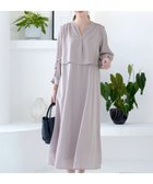 【ティアクラッセ/Tiaclasse】のつまみタック袖ワンピース グレージュ|ID: prp329100004854585 ipo3291000000035715265