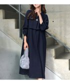 【ティアクラッセ/Tiaclasse】のつまみタック袖ワンピース ネイビー|ID: prp329100004854585 ipo3291000000035715266